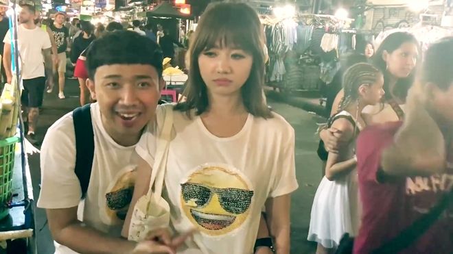 Sự thật về thông tin Trấn Thành 'sàm sỡ' vòng 1 Hari Won giữa chợ Thái Lan