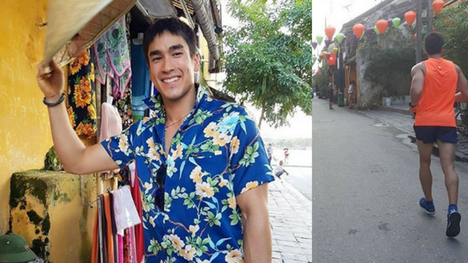 Nadech Kugimiya bất ngờ tới Việt Nam du lịch, chạy bộ ở Hội An