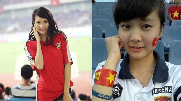 Ngắm hai hot-girl fan Arsenal từng gây 'sốt' sân Mỹ Đình