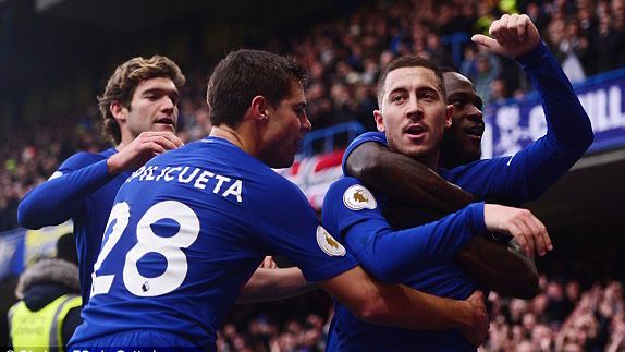 Tuyệt đỉnh Hazard giúp Chelsea san bằng khoảng cách với M.U