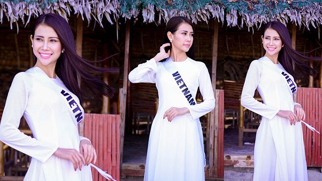 Đại diện Việt ở HH Đại sứ Du lịch Thế giới 2017 diện áo dài trắng vẫn nổi bật giữa 'rừng' nhan sắc
