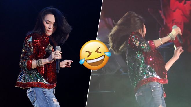 Khoảnh khắc ‘hú hồn’: Nhún nhảy hát bài mới từ vol.9, Mỹ Tâm… suýt ngã trước mặt fan