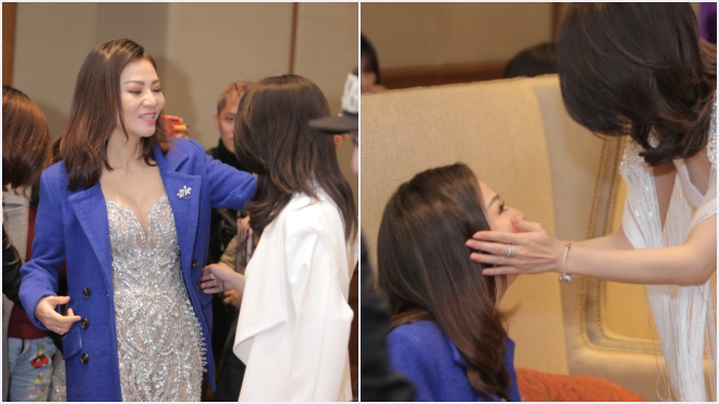 Được Thu Minh hết lời khen Vol 9, Mỹ Tâm sung sướng vuốt má âu yếm cảm ơn đàn chị