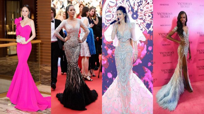 10 'tuyệt tác' đầm đuôi cá 'làm mưa, làm gió' thảm đỏ sự kiện 2017