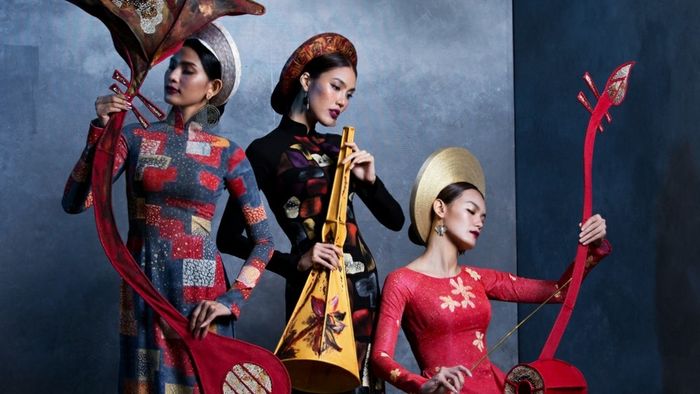 Trương Thị May, Lan Khuê đầy ma mị trong bộ sưu tập áo dài khảm trứng, khảm gạo công phu