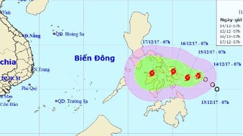Bão giật cấp 10 gần Biển Đông, diễn biến phức tạp