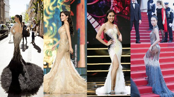 Đầm lông vũ 'ngự trị' 2017, chiếm lĩnh các 'mặt trận' từ thảm đỏ đến đấu trường nhan sắc