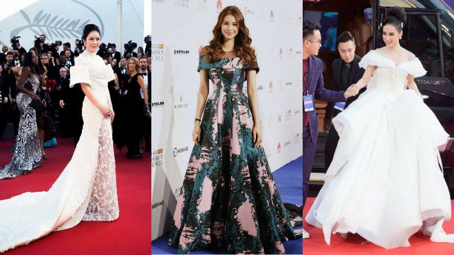 Lý Nhã Kỳ, Phạm Hương, Angela Phương Trinh 'thống trị' thảm đỏ quốc tế 2017