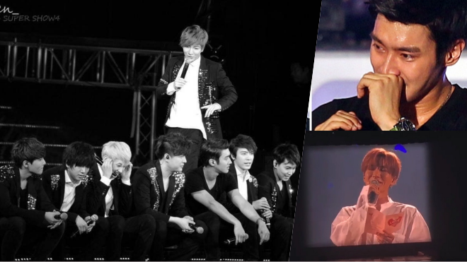 Siwon liên tục xin lỗi fan, Leeteuk khóc nghẹn đọc tên 13 thành viên Suju trong concert
