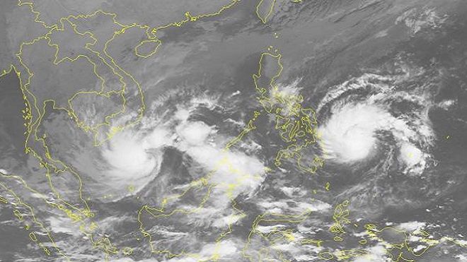 Bão số 15 chưa tan, cơn bão mới Tembin có thể vào Nam Bộ