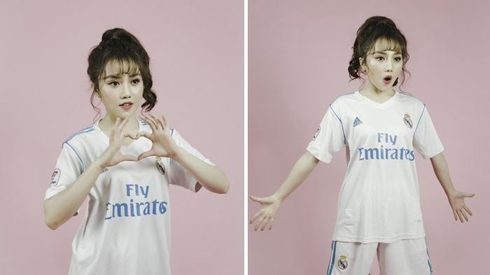 'Hot girl' Real Madrid Thùy Dung ăn mừng như Ronaldo trong bộ ảnh độc 'tiếp lửa' El Clasico