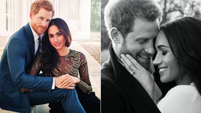 Ảnh đính hôn 'tình như cái bình' của Hoàng tử Harry và vị hôn thê Meghan Markle