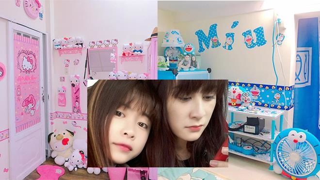 Căn nhà tràn ngập Doraemon và Hello Kitty của hai chị em xinh đẹp tại Đà Lạt