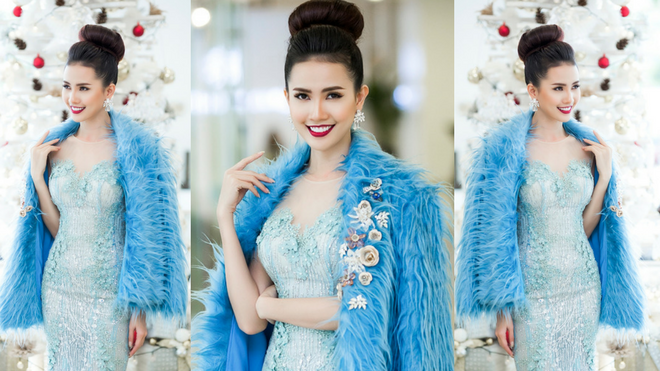 Không kém cạnh bất kỳ fashionista nào, Phan Thị Mơ diện áo khoác lông vũ 'đồ sộ' đi sự kiện