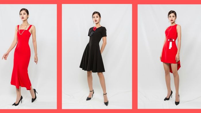 Chỉ với hai màu đen đỏ, Mỹ Duyên The Face tự tin hoá quý cô dự tiệc Giáng sinh