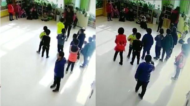 Video sốc: Giáo viên mầm non đấm đá học sinh không tiếc