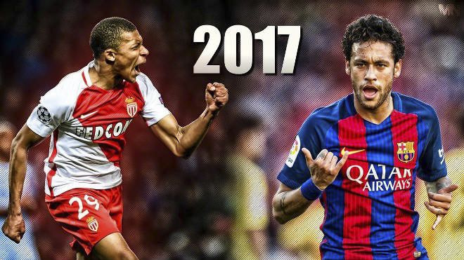 Neymar, Mbappe, Lukaku thống trị Top 10 'bom tấn' chuyển nhượng năm 2017