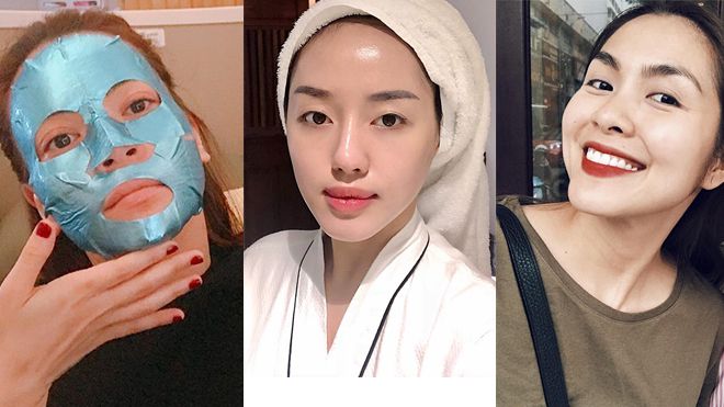 Để có làn da căng bóng không tỳ vết, Hồ Ngọc Hà đắp mặt nạ trên cả máy bay