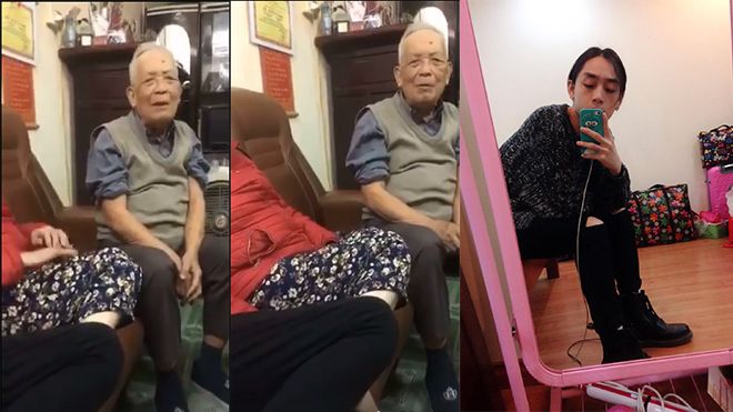 Ông ngoại 87 tuổi lên facebook khuyên cháu trai không mặc quần rách và để tóc dài