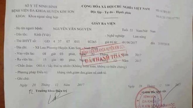 Nam bệnh nhân giật mình vì được chẩn đoán… sảy thai tự nhiên