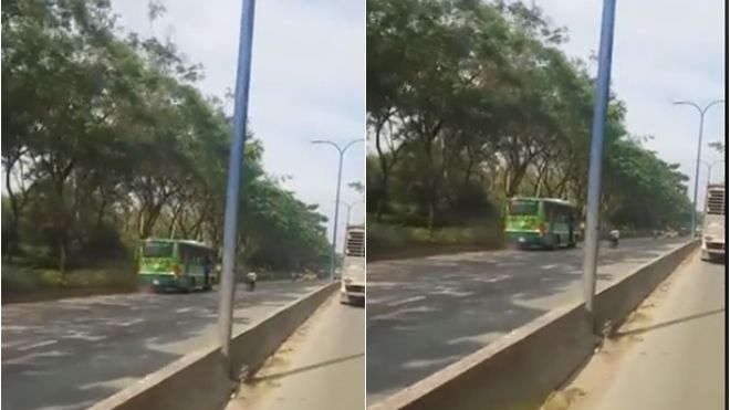 Xe buýt chạy ngược chiều như 'chốn không người' trên đường phố Sài Gòn