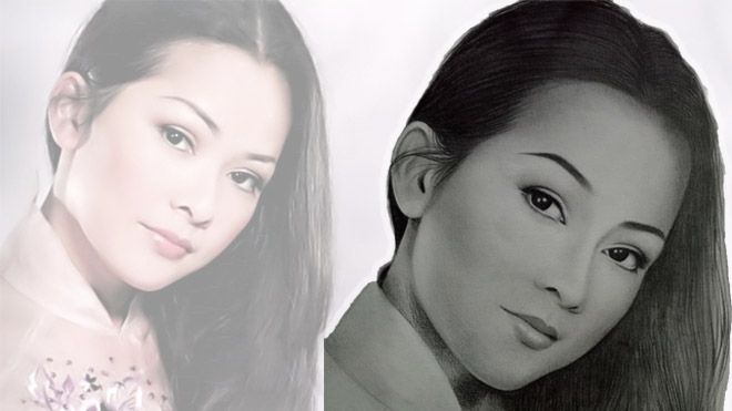 Như Quỳnh đẹp ngọt ngào qua nét vẽ của fan