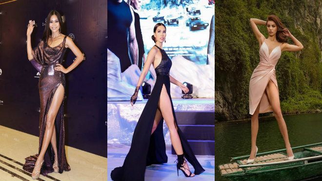 Chẳng hề thiếu vải, nhưng loạt thiết kế này vẫn gây 'nhức mắt' vì đường cắt xẻ đùi cao vút tận hông