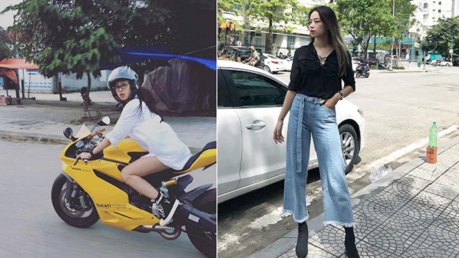 Cô gái Huế xinh đẹp, sành điệu lái moto nửa tỷ khiến dân mạng 'dậy sóng'