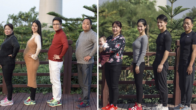 Cú 'lột xác' ngoạn mục của cả gia đình, từ bụng mỡ thành 'eo con kiến' trong 6 tháng