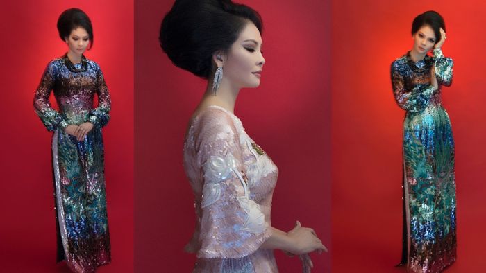 Diện áo dài lấp lánh, Thủy Hương khoe trọn 'nhan sắc không tuổi'
