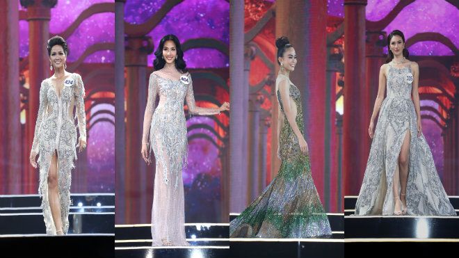 Đầm xuyên thấu cắt xẻ 'cao vút' đồng loạt 'càn quét' sân khấu chung kết HHHV Việt Nam