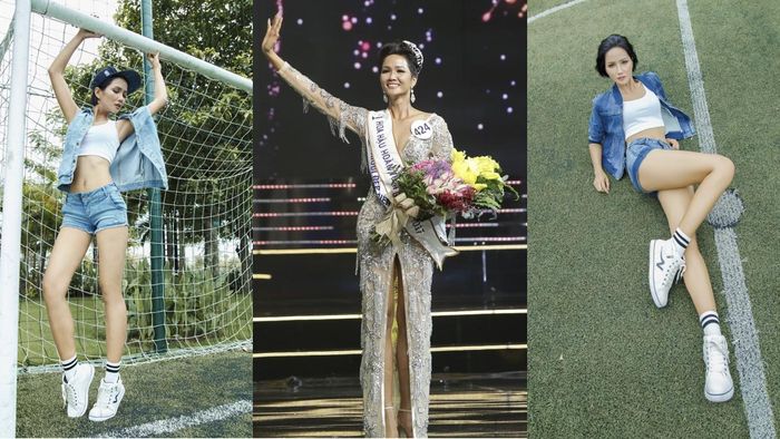 Ngắm bộ ảnh 'lăn lộn' trên sân bóng hiếm có của tân HHHV vừa đăng quan H'Hen Niê