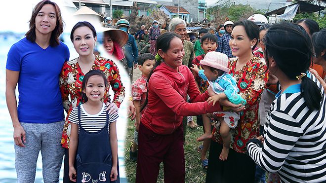 Chồng và con gái về Việt Nam tháp tùng Việt Hương đi từ thiện