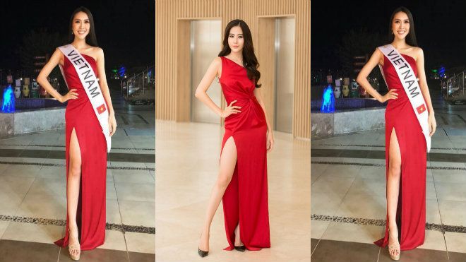 Diện lại đầm cắt xẻ cao tận hông của Nam Em, Tường Linh để lộ 'vòng eo 53' lấn lướt dàn thí sinh HH Liên lục địa