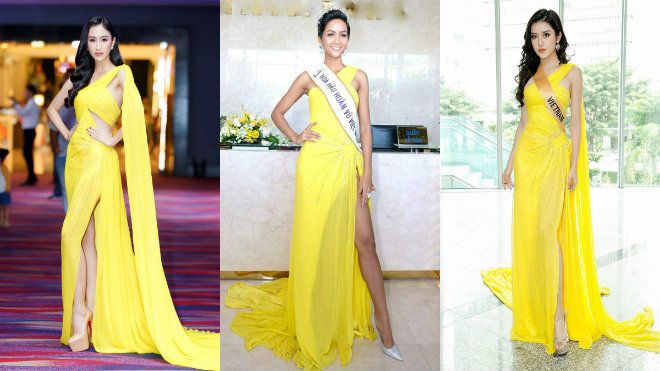 Sau đăng quang, lần đầu tiên tân HHHV H'Hen Niê có màn đụng hàng kép với Huyền My và Hà Thu