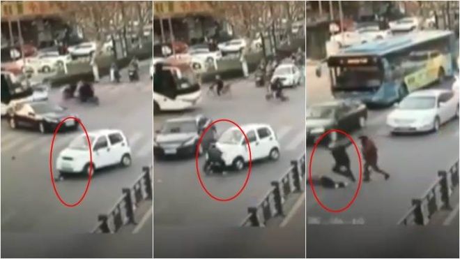 Ông vừa xuống ôtô cứu người, cháu lại chèn qua người nạn nhân lần hai