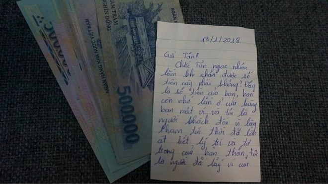 Tên trộm trả tiền cho khổ chủ kèm theo bức tâm thư sau 3 năm