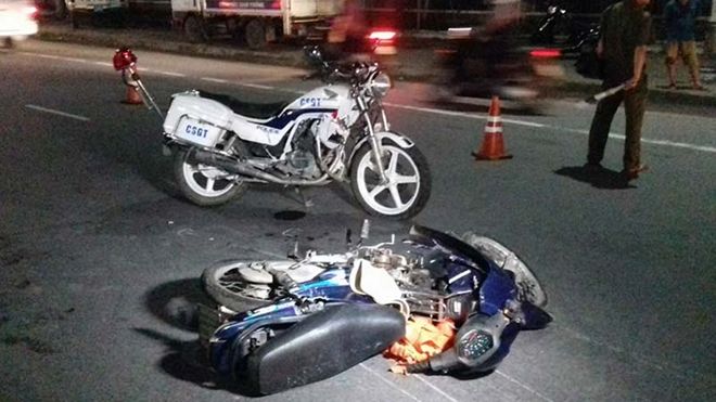 CSGT gây tai nạn trên đường truy đuổi xe vi phạm