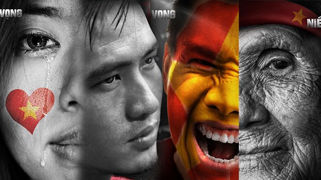 Dàn diễn viên ăn mừng U23 vào bán kết bằng bộ poster mang đậm màu cờ sắc áo Việt Nam