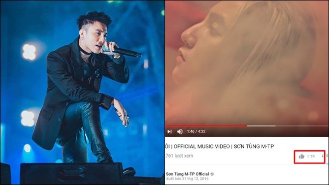 'Lạc trôi' của Sơn Tùng nối dài chuỗi thành tích khi cán mốc 1 triệu like Youtube