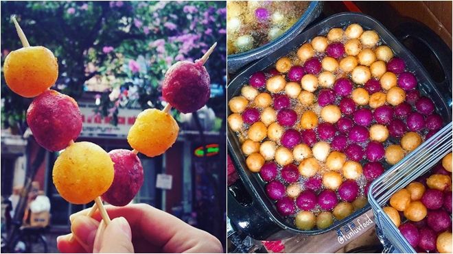 Bánh rán bi cực đẹp vị trà xanh giá chỉ 500đ/chiếc khiến giới trẻ Hà Nội 'phát sốt'