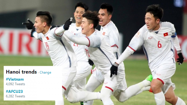 Vỡ òa cảm xúc, người dùng Facebook, Twitter đổ xô lên mạng xã hội chia vui cùng U23 Việt Nam