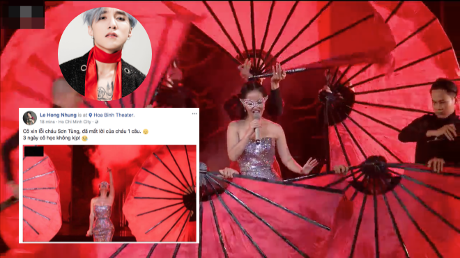 Cực đáng yêu: Diva Hồng Nhung xin lỗi ‘cháu Sơn Tùng’ vì không thuộc lời ‘Lạc trôi’