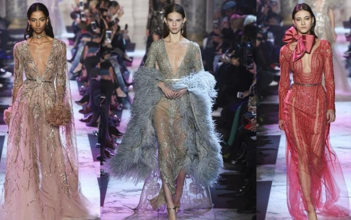 ELie Saab Haute Couture xuân hè 2018: Xẻ sâu và khoe ngực ngút ngàn