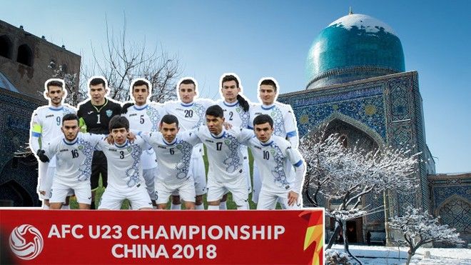 Quá quen với mùa đông âm độ, tuyết rơi dày cũng không làm khó cầu thủ Uzbekistan trong trận chung kết với U23 Việt Nam