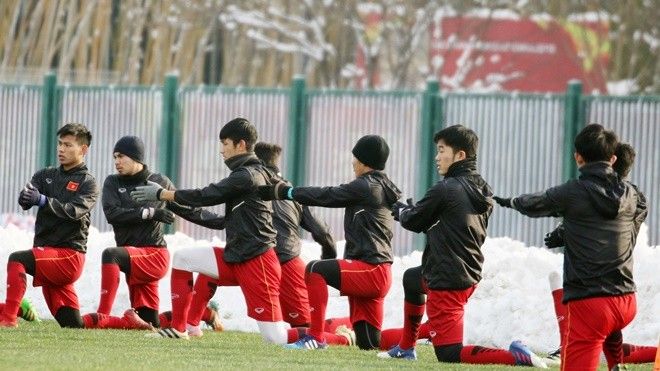 Cận cảnh U23 Việt Nam luyện công lần cuối để đấu U23 Uzbekistan