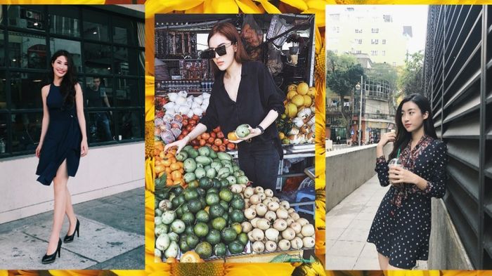 Màu đen lên ngôi, Lan Khuê, Kỳ Duyên, Diễm My 9X đều tích cực diện khi xuống phố