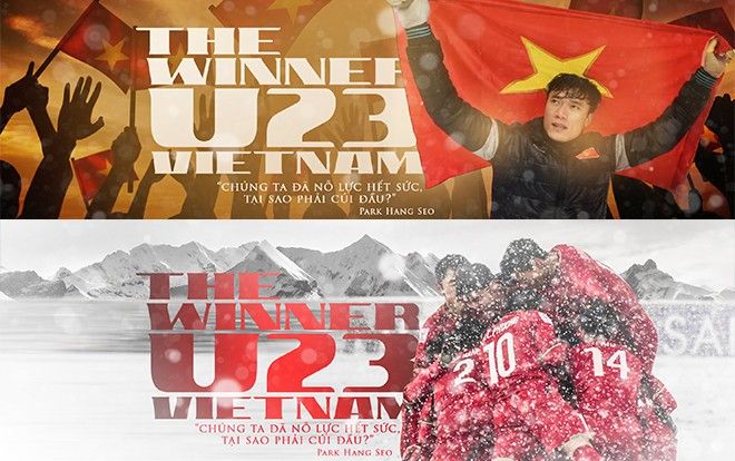 Lặng người với bộ poster 'The Winner U23 Viet Nam' cùng câu nói truyền cảm hứng