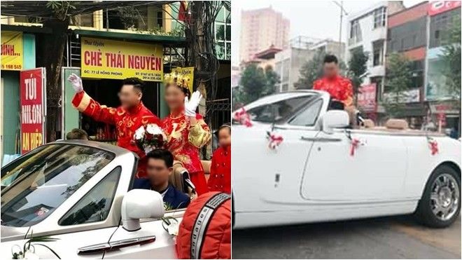 Xôn xao đám hỏi 'khủng': Cô dâu chú rể diễu hành trên ô tô mui trần, hàng chục xe phân khối lớn hộ tống