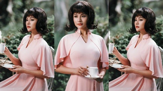 Vũ Thu Phương tái xuất kiêu kỳ trong tà Áo dài 'Phượng hoàng' do chính cô thiết kế